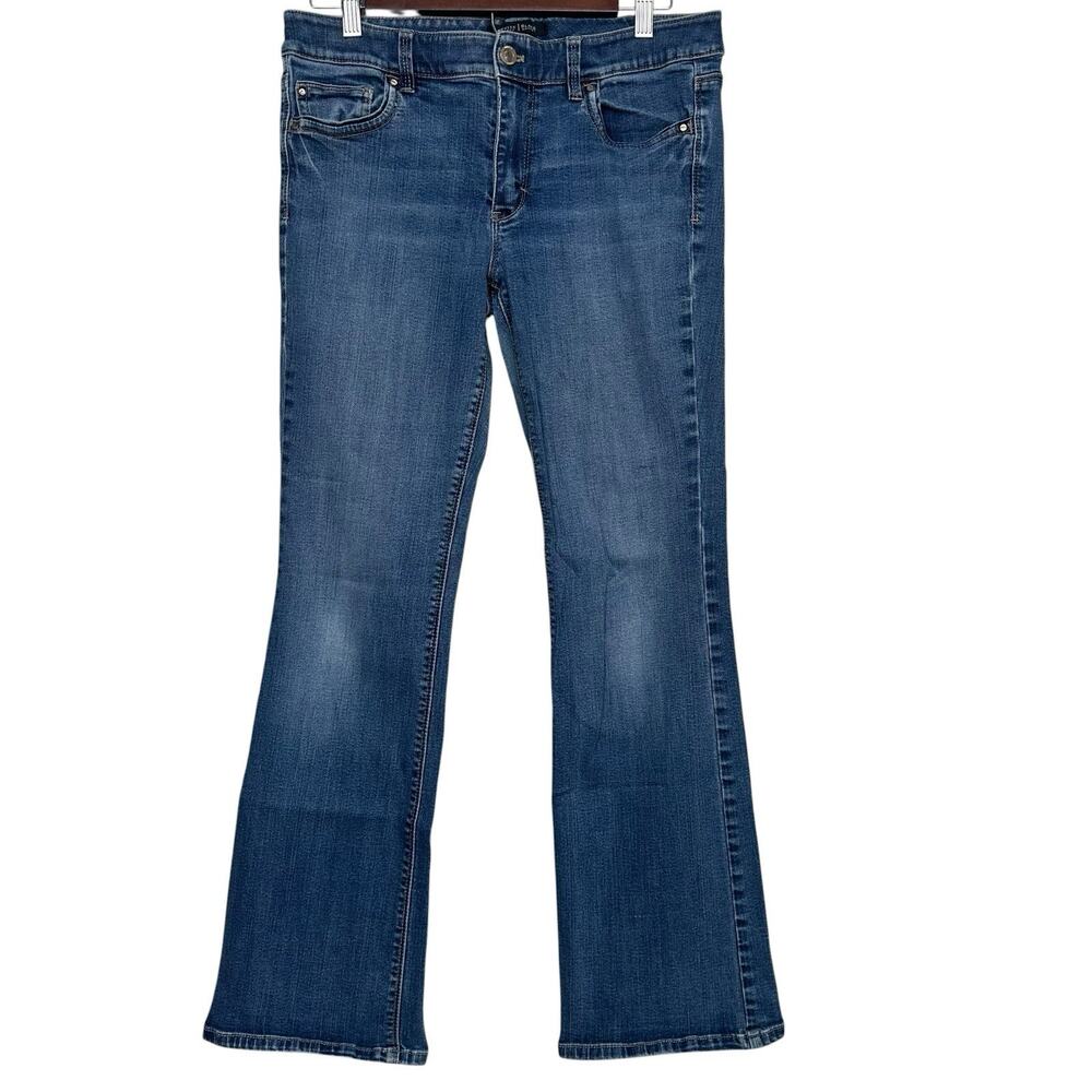 White House Black Market Women's Blanc Boot Leg Blue Medium Wash Denim Jeans 10S
